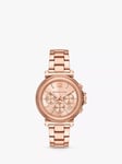 Michael Kors Women's MK7494 Maren Chronograph Bracelet Strap Watch, Rose Gold