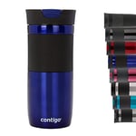 Contigo Mug Isotherme Byron Snapseal, 470ml, Mug de Voyage en Inox Isotherme, Travel Mug, Gobelet Cafe, Tasse à Thé sans BPA avec Couvercle Facile à Nettoyer, Deep Blue, 1 Unité (Lot de 1)