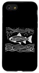 Coque pour iPhone SE (2020) / 7 / 8 Line Art Poisson Aquariste & Ichtyologiste Truite arc-en-ciel