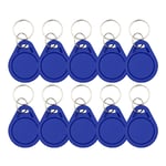 Lot de 10 porte-clés en PVC 13.56MHz IC Dallas S50,carte de contrôle d'accès RFID,jeton de gestion des rêves,porte-clés - Type 10pcs Blue keyfob