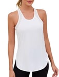 Gyabnw Débardeur de Sport Femme Léger et Confortable Tee Shirt sans Manches Yoga T-Shirt Fitness Respirant et à Séchage Rapide