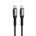 Forcell USB-C till Lightning Kabel 27W 3m PD 3A Cafule - Svart