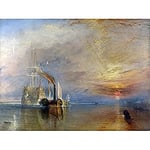 Fine Art Prints Turner The Fighting Temeraire Ship Painting Art Print Canvas Premium Wall Decor Poster Mural,16 x 12 inches