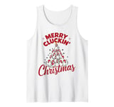 Merry Cluckin' Christmas Funny Chicken Lovers Farm Xmas Tank Top