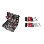 KS TOOLS 922.0731 Coffret de Maintenance ULTIMATE, Outillage Mecanique Auto, Mallette Outils Complet 1/4-1/2-131 pcs & 503.4620 - Jeu de clés mixtes à cliquet sur double support - 10 pcs