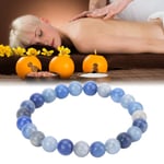 8MM Pärl Armband Unisex Stress Relief Jadestone Stretch 23 Pärlor Läkande Smycken för Yoga Meditation Blå