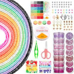 LOMSIOY Lot de 24 perles pour bracelets, bijoux, 24 couleurs, 4200 perles, bracelets d'amitié pour Taylor Tournee, avec 7 boîtes de paillettes pour ongles