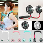 Rechargeable Hand Free Neckband Hanging Cooling Spray Fan C Green