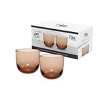 Villeroy & Boch - Like Clay Verre À Eau, Ensemble De 2 Pièces, Verre Coloré Marron, Contenance 280 Ml