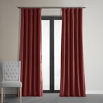 HPD Half Price Drapes Signature Velvet Blackout Curtains for Bedroom 50 X 108 (1 Panel), VPCH-180105-108, Crimson Rust