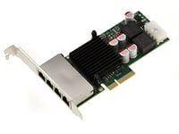 KALEA-INFORMATIQUE Carte réseau 4 Ports LAN Gigabit Ethernet RJ45 sur Port PCIe x4. Power Over Ethernet Poe avec Chipset Intel I350AM4