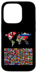 iPhone 14 Pro 238 Flags,World Flags,World map with flags. Case