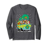 Christmas Scooby Doo Snowing Mystery Machine Gang Long Sleeve T-Shirt