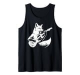 Fox Playing Electric Guitar Rock Star Guitarist Tank Top