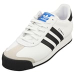 adidas Samoa Mens Casual Trainers in White Black - 12 UK