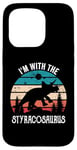 iPhone 15 Pro I'm With The Dinosaur Styracosaurus, Retro Dino Gifts Kids Case