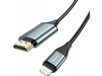 Kabelis Hoco UA15 Lightning to HDMI 2.0m pilkas