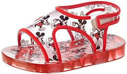 MELISSA Mixte bébé Mini Acqua+Mickey Mouse BB Sandale Plate, Rouge, 21 EU