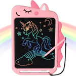 Ardoise Magique Licorne - AQSACOKIYA - Tablette Dessin Enfant - Ecran 10 Pouces - Rose