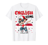 English King dabbing England Flag Pride for Kids T-Shirt