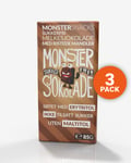 Monster Belgisk Melkesjokolade m/ Ristede Mandler 3x85g - uten tilsatt sukker