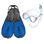 Seac Seac Set Zoom Kit snorkeling pour adult avec palmes, masque et tuba bleu 45-47