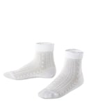 FALKE Unisex Kids Romantic Net K SO Cotton Plain 1 Pair Socks, White (White 2000), 6-8.5