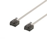 Cat6a U/UTP Nätverkskabel platt RJ45 grå 500MHz 1M