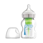 Dr. Brown’s options+ Anti-colic tåteflaske glass Wide-Neck 0 mnd+ 150 ml