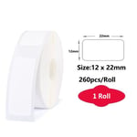 NIIMBOT-Papier thermique auto-adhésif pour mini imprimante D11,D101,D110,autocollant étanche blanc,rouleaux de ruban adhésif coloré - Type 12x22mm 260pcs #A