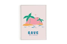 Piplet Paper Affiche Save The Ocean format A3