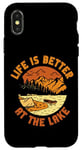 iPhone X/XS Rowing Row Boat Retro Vintage Life Is Better At The Lake Case