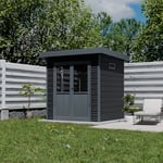 Abri de jardin bois composite anthracite - 4m² - ONYX 22  