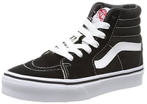 Vans Kids SK8- Hi Black White Suede Trainers,2 UK(33 EU)