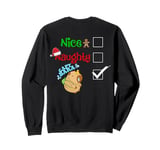 Nice Naughty Capybara Santa Family Christmas Pjs ART ON BACK Sweatshirt