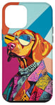 Coque pour iPhone 12 mini Vizsla Dog Fashion, joli pop art coloré