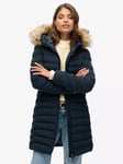 Superdry Fuji Faux Fur Hood Mid Length Coat