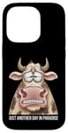 Coque pour iPhone 14 Pro Just Another Day In Paradise Cow Humour Sarcasme Femmes Hommes