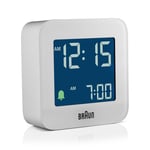 Braun digital vekkerklokke hvit BC08W