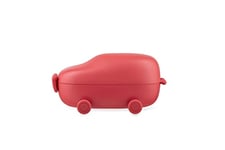 Alessi Food à Porter SA06 R - Boîte à Snack avec Deux Compartiments en Forme de Voiture Jouet en Résine Thermoplastique, Sans BPA, Rouge