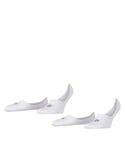 Burlington Men's Everyday Invisible 2-Pack M IN Cotton No-Show Plain 2 Pairs Liner Socks, White (White 2000) new - eco-friendly, 8.5-9.5
