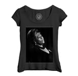 T-Shirt Femme Col Echancré Ella Fitzgerald Chanteuse Photo De Star Célébrité Vieille Musique Original