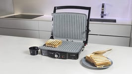 Grill Électrique Panini Sandwich 2000w Noir Gris