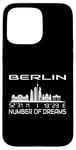 Coque pour iPhone 15 Pro Max Coordonnées GPS Allemagne vacances capitale Berlin Skyline