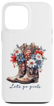 Coque pour iPhone 13 Pro Max Chapeau de cowboy Lets Go Girls Western Cowgirls US Thème