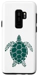 Coque pour Galaxy S9+ Joli motif floral tortue de mer bleu marine corail et coquillage