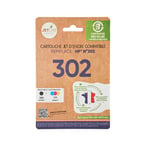 Pack De Cartouches D'encre 302 Noir + Couleurs - Compatible Hp Jetline - Le Pack De Cartouches D'encre