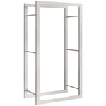 Vidaxl - Portant de bois de chauffage 50x28x94 cm acier inoxydable Argent