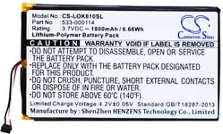 Batteri til 533-000114 for Logitech, 3.7V, 1800 mAh