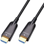 Câble Hdmi À Fibre Optique 16 M 4K 30 Hz 1080P 60 Hz Hd Vidéo 3D Arc Hdcp Cec Câble Long Haute Vitesse Pour Moniteur D'Ordinateur Tv Projecteur (50 Pieds, Noir)